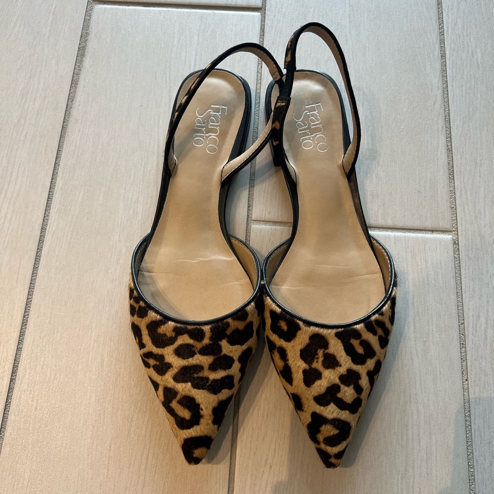 Leopard Franco Sarto Open Toe